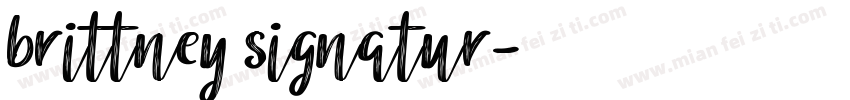 brittney signatur字体转换